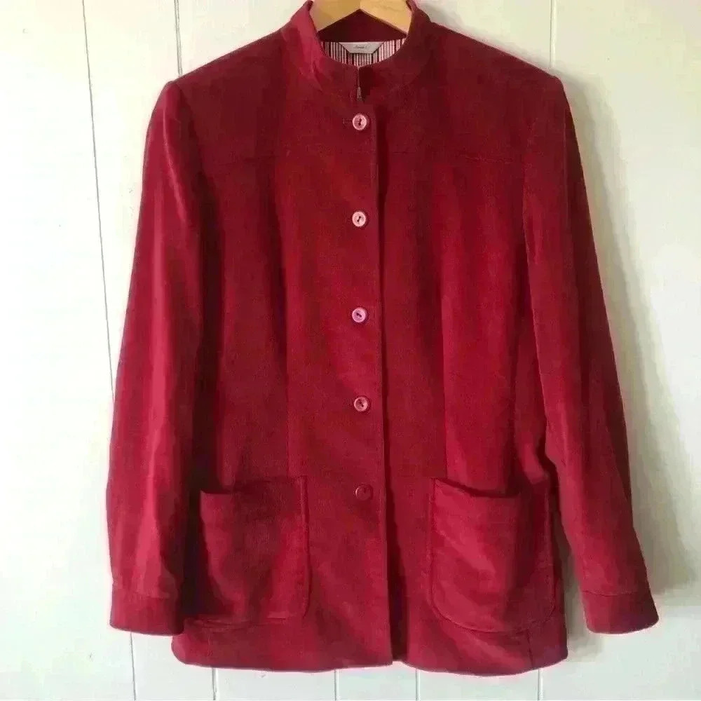 Talbots Button Down Corduroy Cotton Jacket Size 4